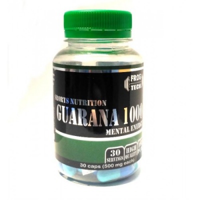 Кофеин FrogTech GUARANA 1000 500 мг. 30 капсул