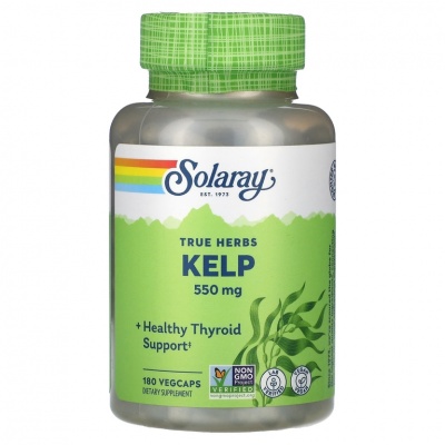 Витамины Solaray Kelp Seaweed 550 мг 180 капсул